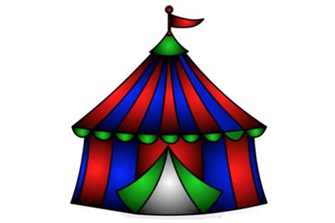 Tent Drawing: Simple, Easy, Circus and Step by Step