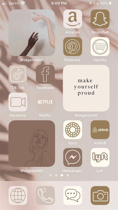 Nude Minimal Aesthetic Ios Icons Pack Etsy