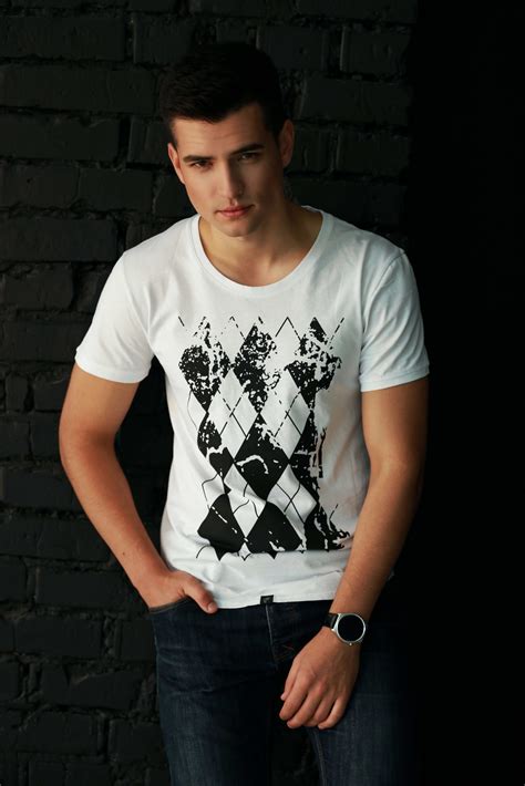 White men's T-shirt with text - Fifth & Francis - casual clothing for men