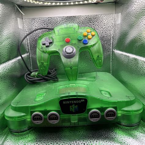 Jungle Green Nintendo 64 N64 Console W Controller Jumper Pak