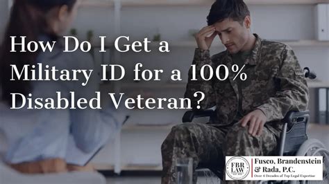 Military Id Card For 100 Percent Disabled Veterans Scannable Id Card