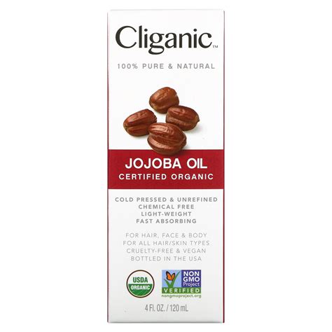 Cliganic 100 Pure And Natural Jojoba Oil 4 Fl Oz 120 Ml Iherb