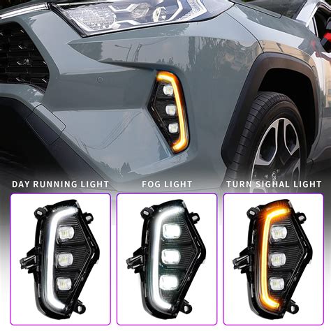 Tluuze Toyota Rav4 Fog Lights 2019 2020 2021 2022 Toyota Rav4 Fog Light Kit Drl Toyota Rav4