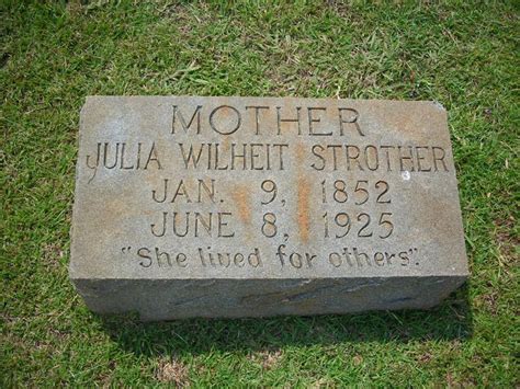 Julia Clayton Freeland Strother Find A Grave Memorial