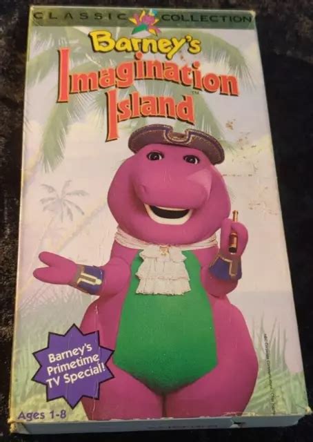 Barney Vhs Lot Of Barneys Imagination Island Fun Games Classic