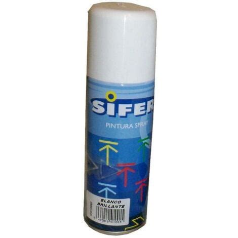 Sifer Pintura Spray Esmalte Sintet Brillante Ml Blanco Brillo