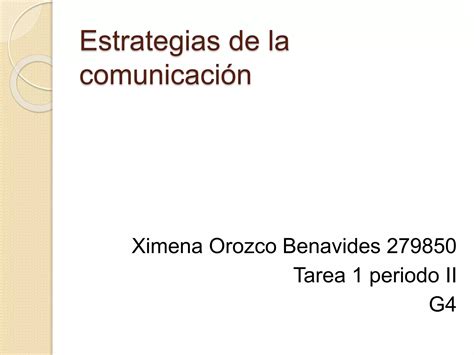 Estrategias De La Comunicacion Ppt