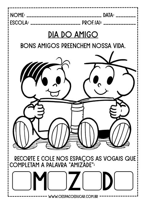 Atividades Sobre Amizade Para Imprimir - Atividades sobre Amizade: Ideias divertidas para aplicar em sala