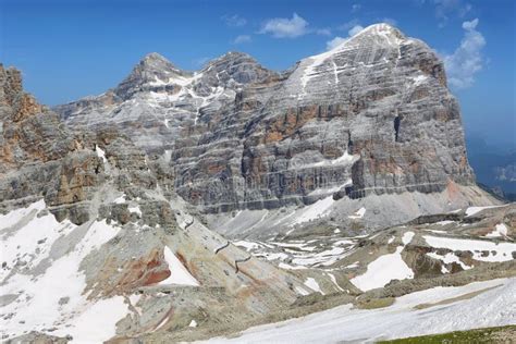 Mountain At Summer - Top Of Lagazuoi, Dolomites, Italy Stock Image ...