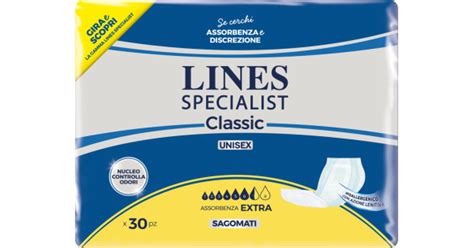 Lines Specialist Classic Pannoloni Sagomati Extra Pezzi Farmacie