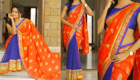 Get Creative With Your Two Color Aka Double Color Sarees • Keep Me Stylish Saree Stylish