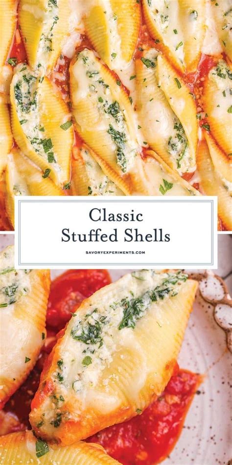 Ricotta Stuffed Shells Recipe Savory Experiments