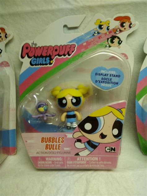 Powerpuff Girls Bubbles Blossom Buttercup 3 Figure Pack Lot Set 3 New Sealed 1896143708