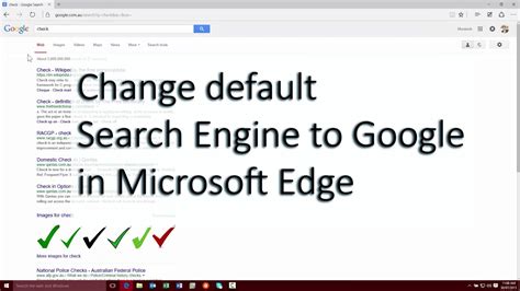 Change Default Search Engine Windows