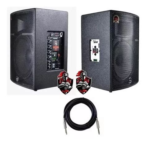 Kit Caixa De Som Ativa Passiva 12 Leacs Brava 1200 400w