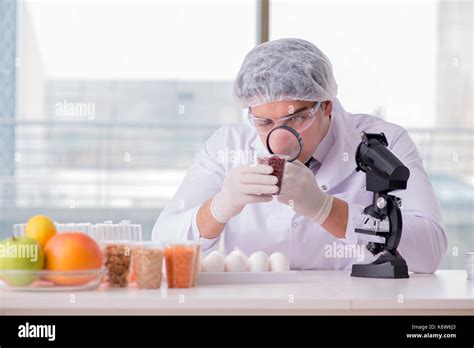 Nutrition expert testing food products in lab Stock Photo - Alamy