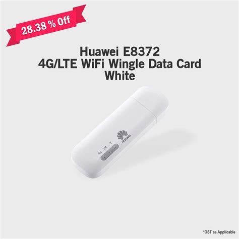 Huawei E8372 4G LTE Wi Fi Wingle Data Card White At Rs 3280 00