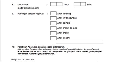 Cara Mohon Cuti Kuarantin Tanpa Rekod 5 Hari Khas Untuk Penjawat Awam