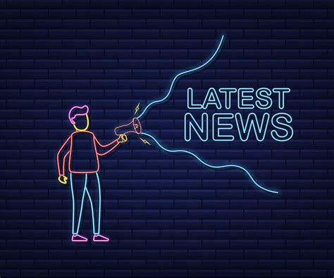 Premium Vector Man Holding Megaphone With Latest News Megaphone