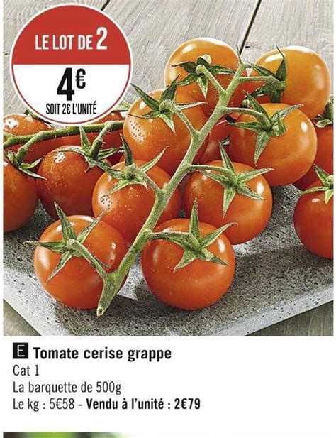 Promo Tomate cerise grappe chez Supermarchés