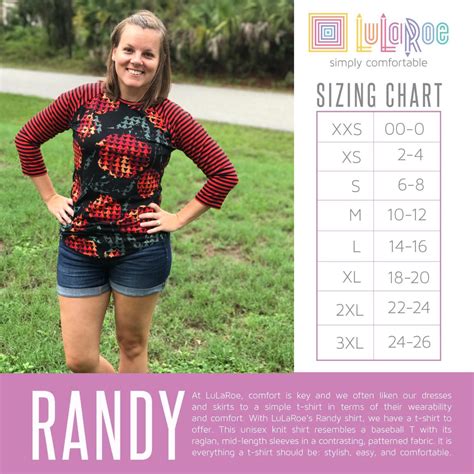 Lularoe Randy Size Chart