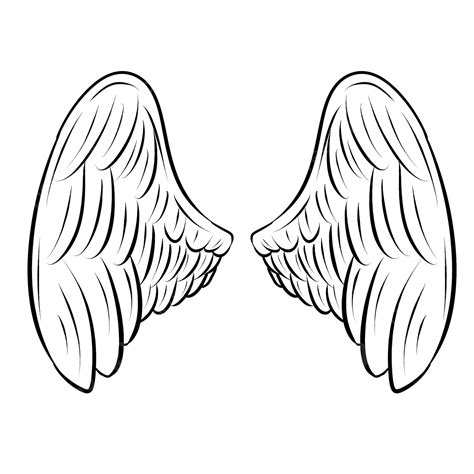 Vintage Alas Lineales Plumas Forma ángel PNG , Retro, Lineal, Ala PNG y PSD para Descargar ...