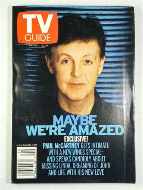 The Beatles Paul Mccartney Cover Vtg Tv Guide Magazine May