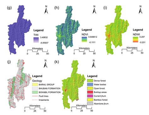 Groundwater Potentiality Conditioning Factors A Slope B Aspect