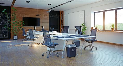 Modern office interior design 15334584 Stock Photo at Vecteezy