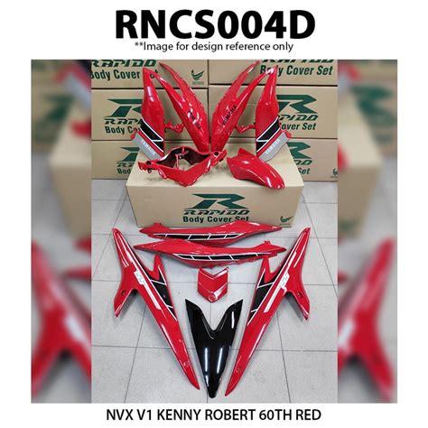 Rapido Cover Set Assembly NVX V1 Kenny Robert 60th Red Sticker Tanam