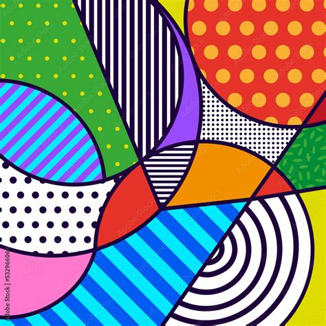 Pop Art vector image. Pop-art geometric colourful.Color splash abstract background for design ...