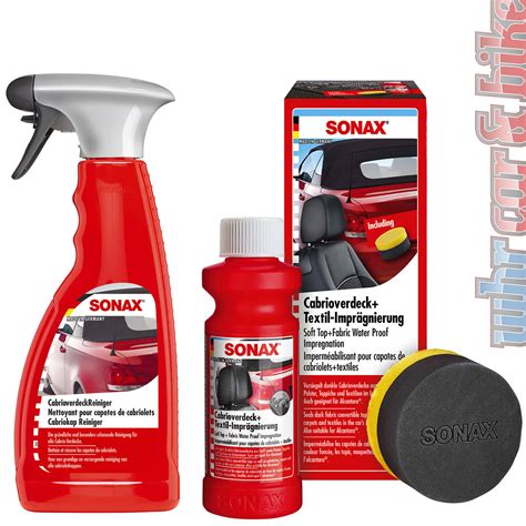 Sonax Cabrio Set Verdeck Imprägnierung 250ml Reiniger 500ml Schwamm