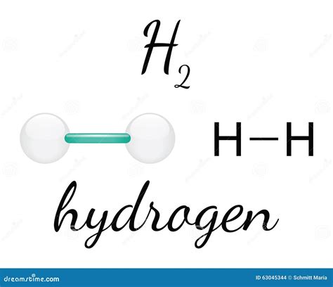 H2 Hydrogen Molecule Vector Illustration | CartoonDealer.com #63045344