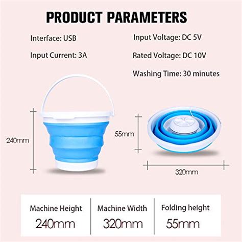 Cnsskj Portable Mini Tub Washing Machine Foldable Personal Compact