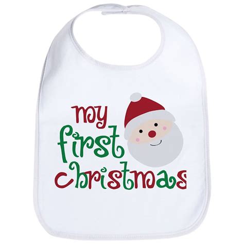 My First Christmas Bi Cotton Baby Bib My First Christmas Bib