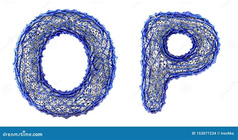 El Sistema Realista O P De Las Letras 3D Hizo Del Pl Stico Azul Stock