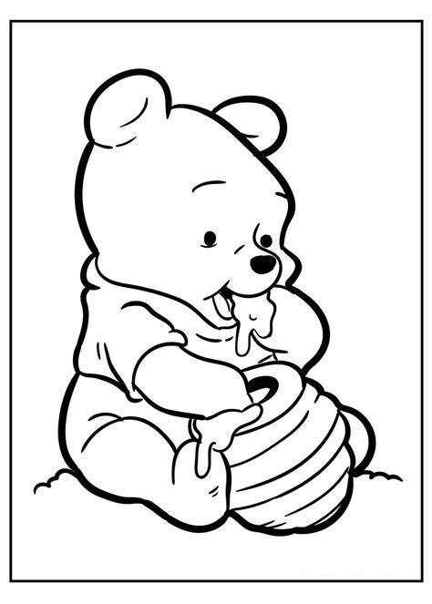 Dibujos De Winnie The Pooh Bebe Para Colorear