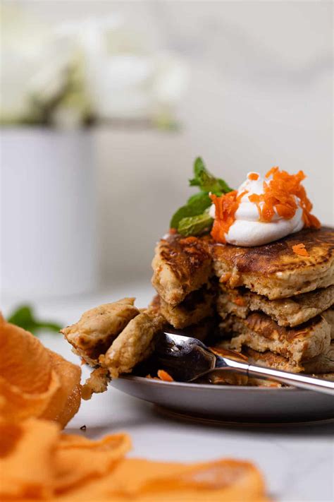 Easy Vegan Carrot Cake Pancakes Orchids Sweet Tea