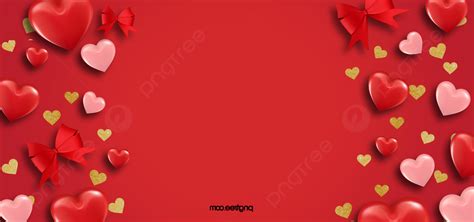 Valentines Day Love Red Wedding Background, Red Heart Love, Romantic ...