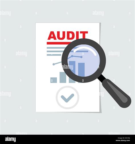 Icono De Auditor A Lupa Sobre El Informe El Concepto De Auditor A