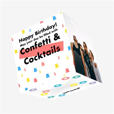 Confetti & Cocktails Birthday Confetti-exploding Greetings Card – Boomf