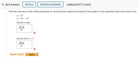 Solved 5 [0 2 Points] Details Previous Answers Larcalcet7