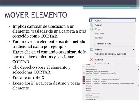 Crear Copiar Mover Eliminar Carpetas Ppt