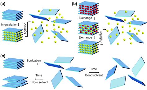 Schematic Illustration Of Liquid Exfoliation Mechanism A Ion