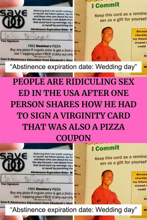 People Are Ridiculing Sex Ed In The Usa After One Person Shares How He Had To Sign A Virginity