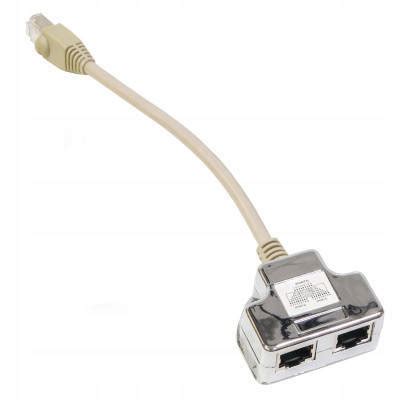 Разветвитель витой пары, UTP, cat.5e, 1*Male/RJ45-2*Femail/RJ45 ...