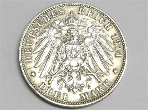 Münze 3 Mark 1911 J Deutsches Reich Freie und Hansestadt Hamburg