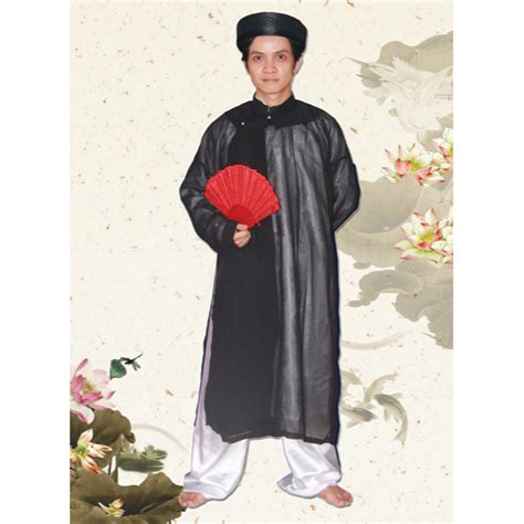 ao dai nam truyen thong xua tu   den kem man doi dau ao dai