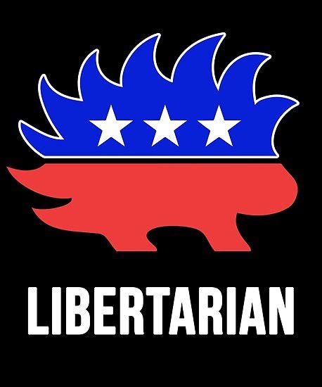 "Libertarian Porcupine Party" Poster by dumbshirts | Redbubble