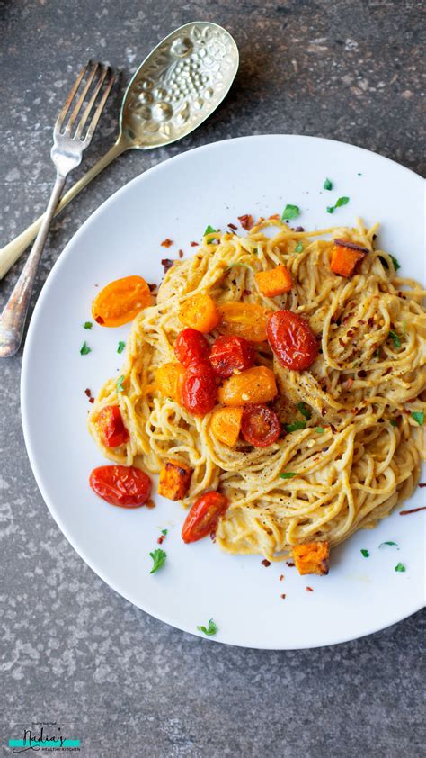 Vegan Butternut Squash Alfredo Nadia S Healthy Kitchen